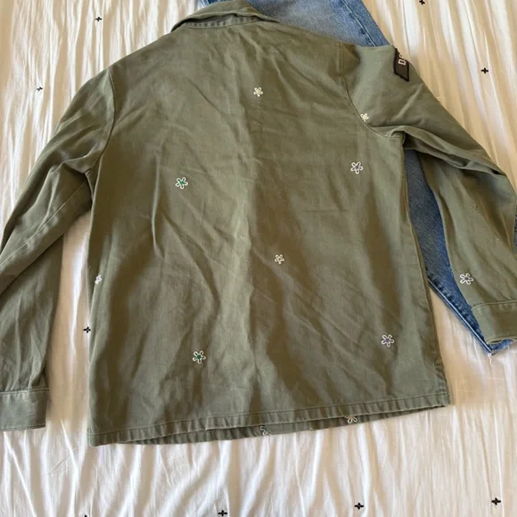 American Eagle Outfitters Women Green Jacket Size Medium - Picture 3 of 6